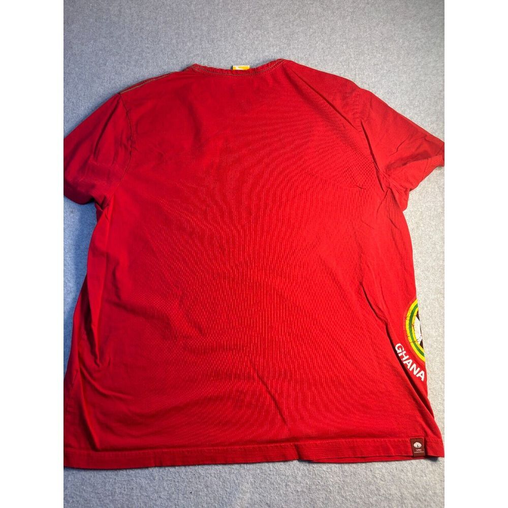 Ghana National PUMA Shirt Football Men 2XL Red Short Sleeve V Neck Logo Pullover - Picture 2 of 5